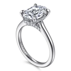 Online Gabriel & Co. Ericka - 14K White Gold Oval Diamond Engagement Ring