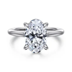 Online Gabriel & Co. Ericka - 14K White Gold Oval Diamond Engagement Ring