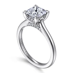 Outlet Gabriel & Co. Ericka - 14K White Gold Princess Cut Diamond Engagement Ring