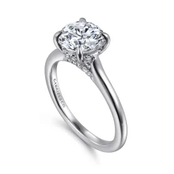 Outlet Gabriel & Co. Ericka - 14K White Gold Round Solitaire Diamond Engagement Ring