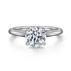Outlet Gabriel & Co. Ericka - 14K White Gold Round Solitaire Diamond Engagement Ring