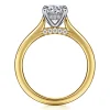 Outlet Gabriel & Co. Ericka - 14K White-Yellow Gold Round Diamond Engagement Ring