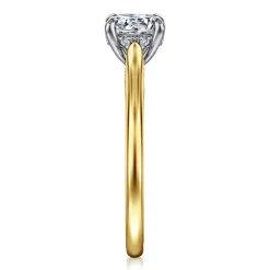 Outlet Gabriel & Co. Ericka - 14K White-Yellow Gold Round Diamond Engagement Ring