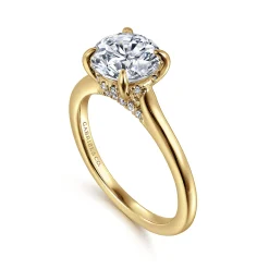 Online Gabriel & Co. Ericka - 14K Yellow Gold Round Diamond Engagement Ring
