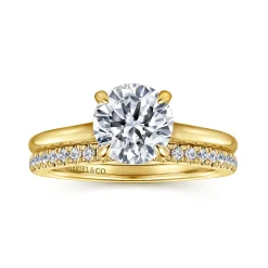 Online Gabriel & Co. Ericka - 14K Yellow Gold Round Diamond Engagement Ring
