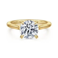 Gabriel & Co. Ericka - 14K Yellow Gold Round Diamond Engagement Ring