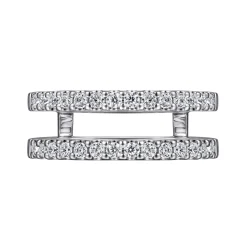 New Gabriel & Co. Esmeralda - 14K White Gold Diamond Ring Enhancer - 0.5 ct