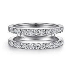 New Gabriel & Co. Esmeralda - 14K White Gold Diamond Ring Enhancer - 0.5 ct