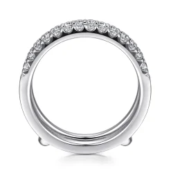 New Gabriel & Co. Esmeralda - 14K White Gold Diamond Ring Enhancer - 0.5 ct