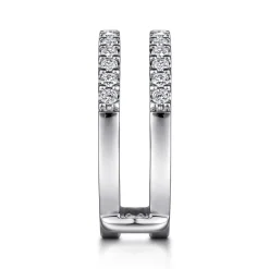 New Gabriel & Co. Esmeralda - 14K White Gold Diamond Ring Enhancer - 0.5 ct