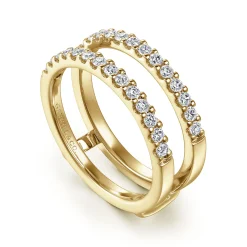 Outlet Gabriel & Co. Esmeralda - 14K Yellow Gold Diamond Ring Enhancer - 0.5 ct