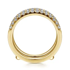Outlet Gabriel & Co. Esmeralda - 14K Yellow Gold Diamond Ring Enhancer - 0.5 ct