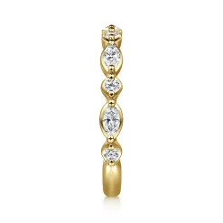 Online Gabriel & Co. Esperanza - 14K Yellow Gold Marquise and Round Diamond Anniversary Band - 0.5 ct