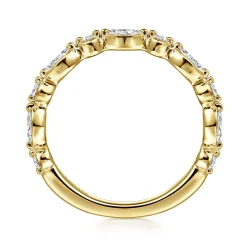 Online Gabriel & Co. Esperanza - 14K Yellow Gold Marquise and Round Diamond Anniversary Band - 0.5 ct