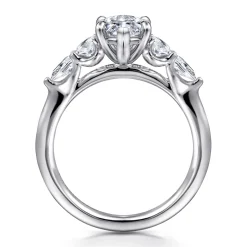 Sale Gabriel & Co. Estefani - 14K White Gold Marquise Shape Diamond Engagement Ring