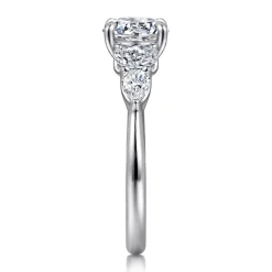 Discount Gabriel & Co. Estefani - 14K White Gold Round Diamond Engagement Ring