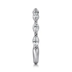 Online Gabriel & Co. Esther - 14K White Gold Marquise Diamond Anniversary Band - 0.5 ct