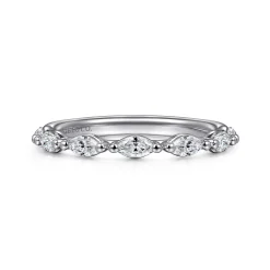 Online Gabriel & Co. Esther - 14K White Gold Marquise Diamond Anniversary Band - 0.5 ct