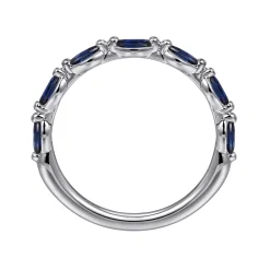 Online Gabriel & Co. Esther - 14K White Gold Sapphire Marquise Anniversary Band