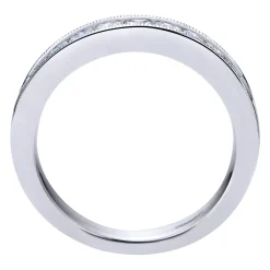 Hot Gabriel & Co. Estrie - 14K White Gold Princess Cut 9 Stone Channel Set Diamond Wedding Band - 0.7 ct