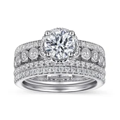 Sale Gabriel & Co. Ethel - 14K White Gold Round Diamond Engagement Ring