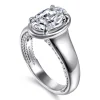 Hot Gabriel & Co. Ettie - 14K White Gold Bezel Prong Oval Diamond Engagement Ring