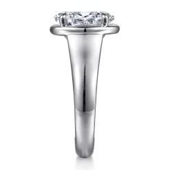 Hot Gabriel & Co. Ettie - 14K White Gold Bezel Prong Oval Diamond Engagement Ring