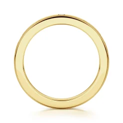 Outlet Gabriel & Co. Evadelle - 14K Yellow Gold Bezel Set Princess Cut Diamond Anniversary Band - 0.13 ct