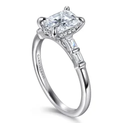 Online Gabriel & Co. Eva - 14K White Gold Radiant Cut Diamond Engagement Ring