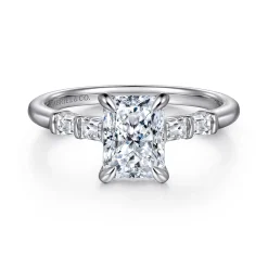 Online Gabriel & Co. Eva - 14K White Gold Radiant Cut Diamond Engagement Ring