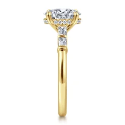 New Gabriel & Co. Eva - 14K Yellow Gold Oval Diamond Engagement Ring