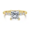 Hot Gabriel & Co. Eva - 14K Yellow Gold Princess Cut Diamond Engagement Ring
