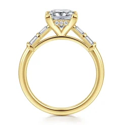 Hot Gabriel & Co. Eva - 14K Yellow Gold Princess Cut Diamond Engagement Ring