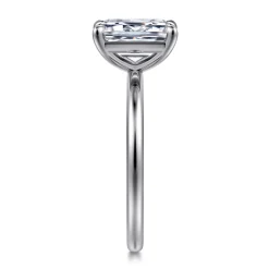 Best Gabriel & Co. Evelina - 14K White Gold Emerald Cut Solitaire Diamond Engagement Ring
