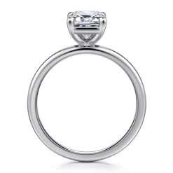 Best Gabriel & Co. Evelina - 14K White Gold Emerald Cut Solitaire Diamond Engagement Ring