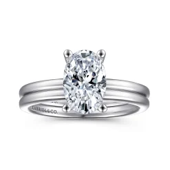 Outlet Gabriel & Co. Evelina - 14K White Gold Solitaire Diamond Engagement Ring