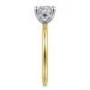 Discount Gabriel & Co. Evelina - 14K White-Yellow Gold Cushion Cut Solitaire Diamond Engagement Ring