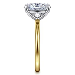Hot Gabriel & Co. Evelina - 14K White-Yellow Gold Oval Solitaire Diamond Engagement Ring