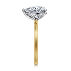 Hot Gabriel & Co. Evelina - 14K White-Yellow Gold Pear Shape Solitaire Diamond Engagement Ring