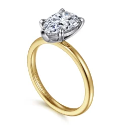Hot Gabriel & Co. Evelina - 14K White-Yellow Gold Pear Shape Solitaire Diamond Engagement Ring