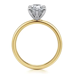 Hot Gabriel & Co. Evelina - 14K White-Yellow Gold Pear Shape Solitaire Diamond Engagement Ring