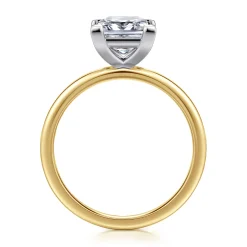 Online Gabriel & Co. Evelina - 14K White-Yellow Gold Princess Cut Solitaire Diamond Engagement Ring
