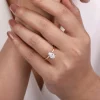 Discount Gabriel & Co. Evelina - 14K White-Yellow Gold Solitaire Diamond Engagement Ring