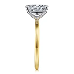Discount Gabriel & Co. Evelina - 14K White-Yellow Gold Solitaire Diamond Engagement Ring