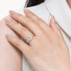 Discount Gabriel & Co. Evelina - 14K Yellow Gold Pear Shape Solitaire Diamond Engagement Ring