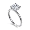 New Gabriel & Co. Evelina - Platinum Round Solitaire Diamond Engagement Ring