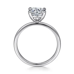 New Gabriel & Co. Evelina - Platinum Round Solitaire Diamond Engagement Ring