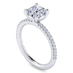 Outlet Gabriel & Co. Evelyn - 14K White Gold Cushion Cut Diamond Engagement Ring