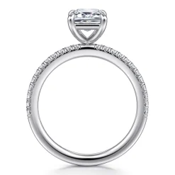 Outlet Gabriel & Co. Evelyn - 14K White Gold Emerald Cut Diamond Engagement Ring