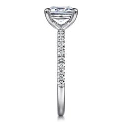 Sale Gabriel & Co. Evelyn - 14K White Gold Emerald Cut Diamond Engagement Ring